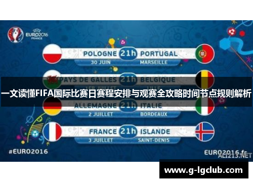 一文读懂FIFA国际比赛日赛程安排与观赛全攻略时间节点规则解析